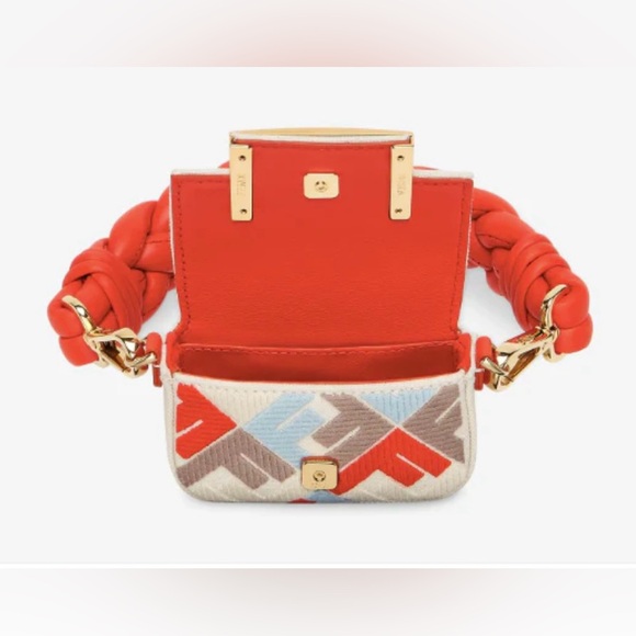 NWT FENDI Nano Baguette Multicolour canvas charm - Picture 5 of 14